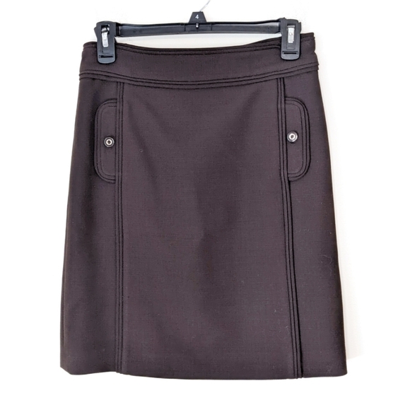 TORY Burch Pencil Skirt Brown 2 - Picture 1 of 9